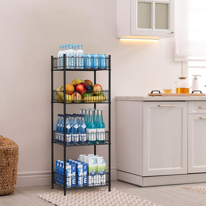 OYEAL Water Bottle Holder Rack 3 Tier Soda Drink Organizer Vertical Metal Food Storage Shelf for Kitchen Countertop Pantry, Can Storage Organizer for Pantry