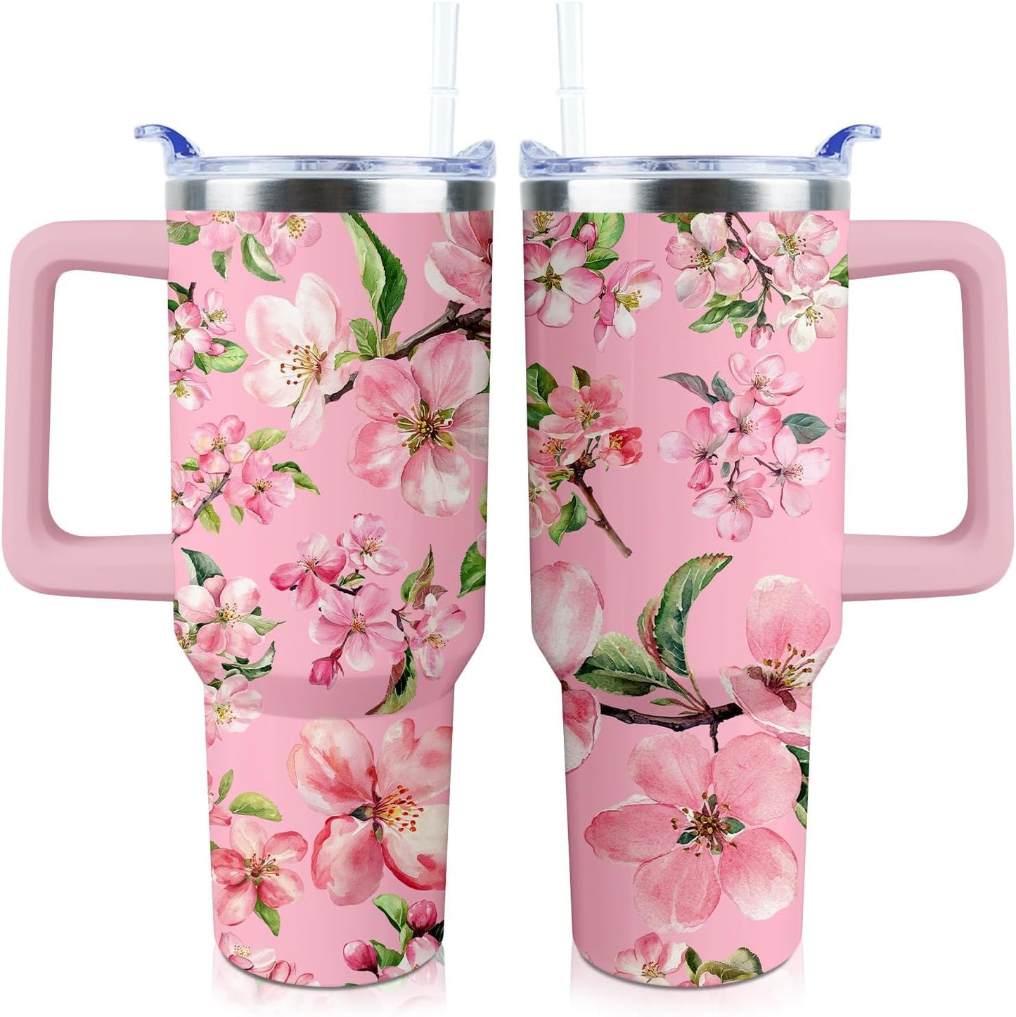 40 oz Tumbler with Handle and Straw Lid Leak Proof | You're Awesome Inspirational Mother's Day Birthday Gifts for Women Men Coworker Friends | Stainless Steel Cup Dishwasher Safe