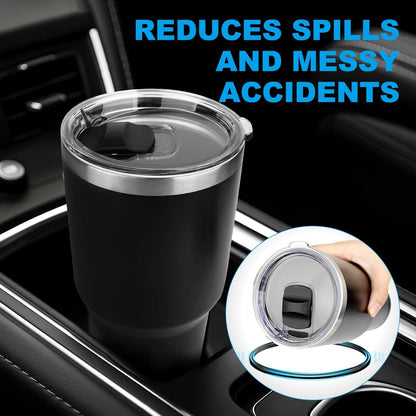 30 oz Tumbler Lid for Yeti, 3 Pcs Magnetic Replacement Lids for Yeti Rambler 30/32 oz Tumbler, 14 oz Mug 35 oz Straw Mug, Travel Spill Proof Cup Lids Covers with Magnetic Slider Switch, BPA Free