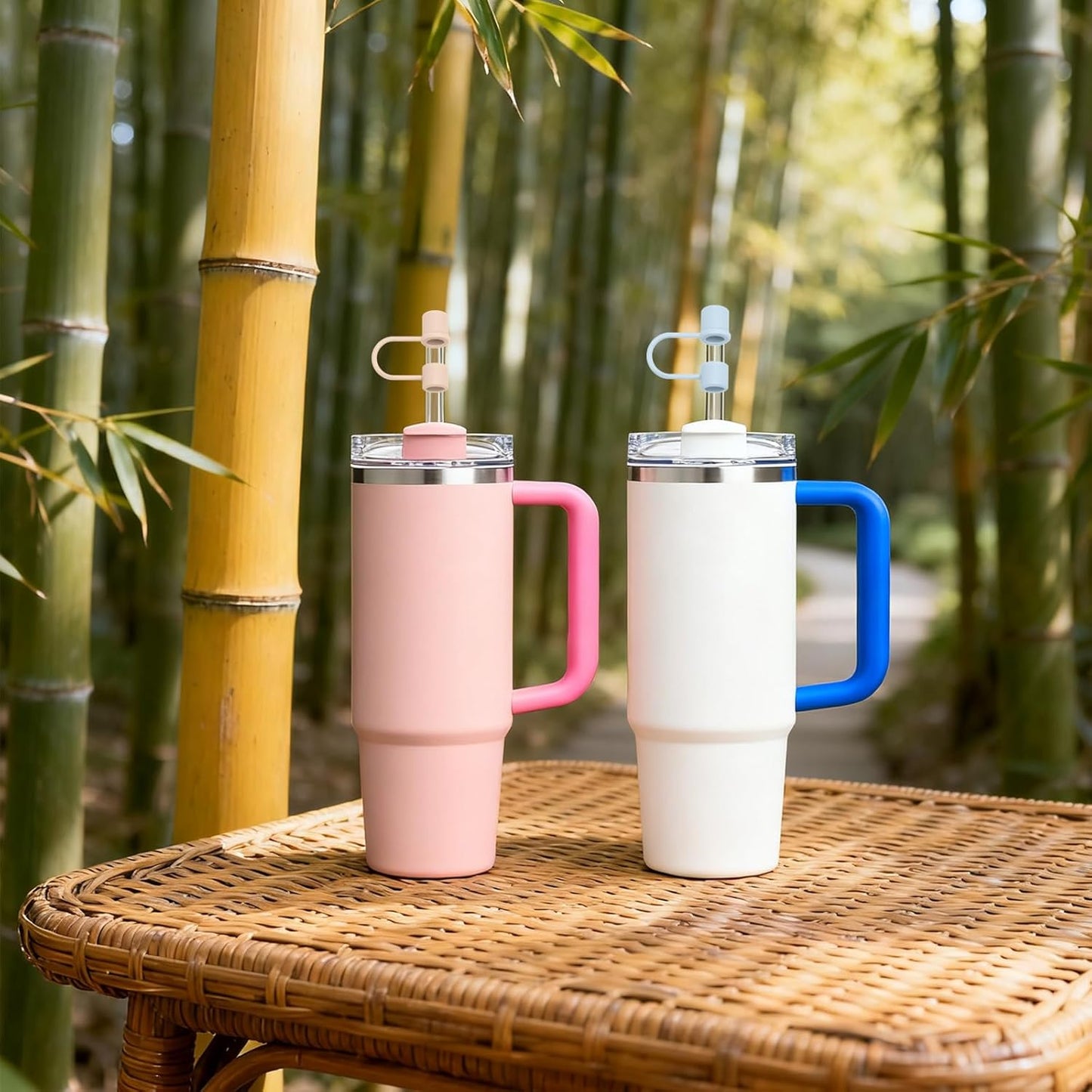 6PCS Silicone Straw Covers Caps Compatible with Stanley 30&40 Oz Tumbler Accessories Simple Straw Toppers Reusable Caps for Stanley Cup 10mm 0.4in Straws (Colorful 1)