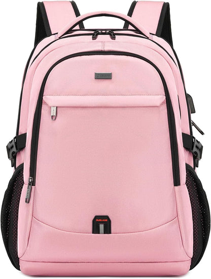 DUSLANG 17 Inch Laptop Backpack for Travel Water Resistant College Backpack for Men/Women Laptop Bag with USB Charging Port,Black - Colors A
