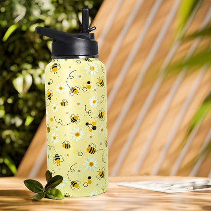 32 oz Pickleball Insulated Water Bottle with Straw - Pickleball Gym Hiking Sports Coffee Mug | Perfect Pickleball Gifts for Women, Pickleball Decor Accessories
