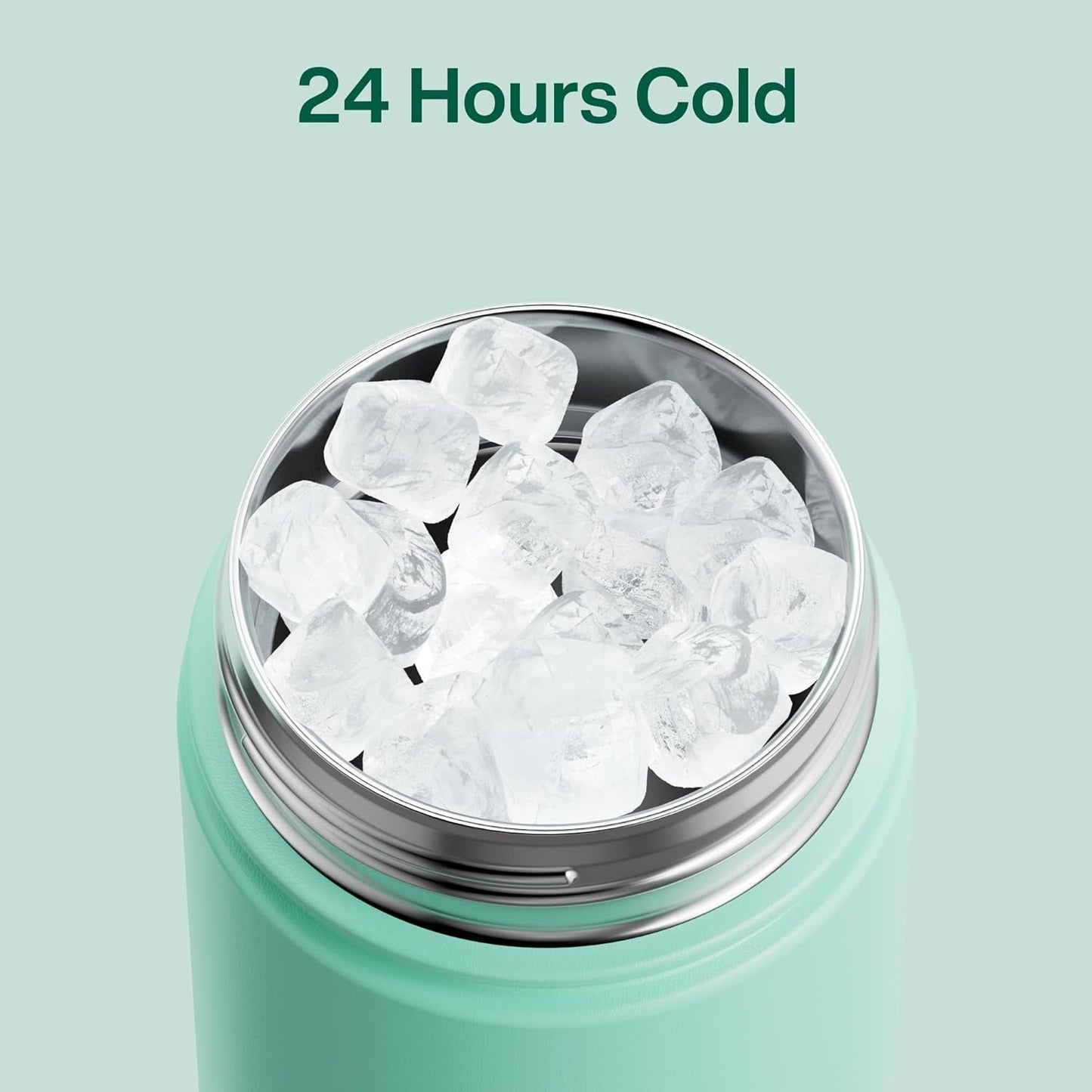 ENCOOL Insulated Water Bottle with Straw Stainless Steel Water Bottle, Leak-Proof, BPA-Free, Double Wall Vacuum Keeps Cold for 24 Hours for Sports, Travel, School (26 oz, Cotton Candy) - Colors A