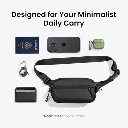 tomtoc 3.5L Sling Bag with RFID Blocking, Crossbody Bag Chest Shoulder Pack for Men and Women, Water-resistant Lightweight Casual Waist Fanny Pack for Travel/Daily Use