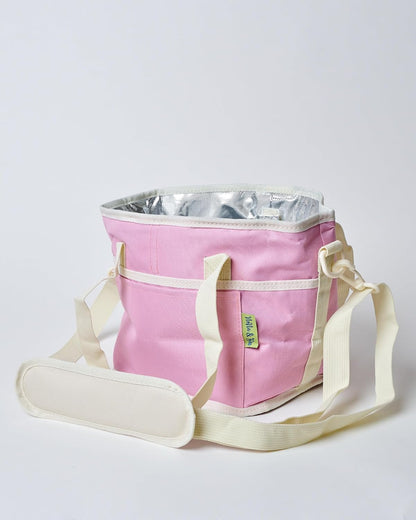 NoNa & Bee 4 Water Bottle Holder with Strap | Family Size 4 Compartment Drink Bag, Multiple Tumbler Carrier Caddy | Adjustable Fits Large & Small Drinks | Hands Free, Won't Tip Over in Car