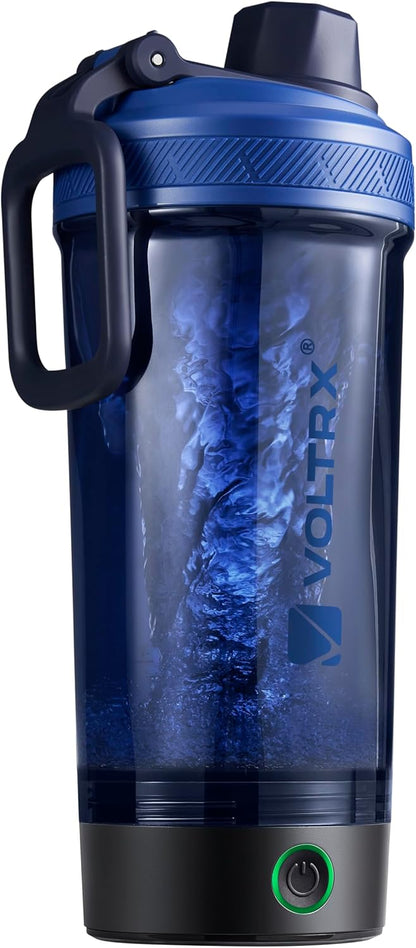 VOLTRX Electric Protein Shaker Bottle - USB Rechargeable Mixer Cup for Shakes and Meal Replacements, BPA-Free Tritan, 20oz