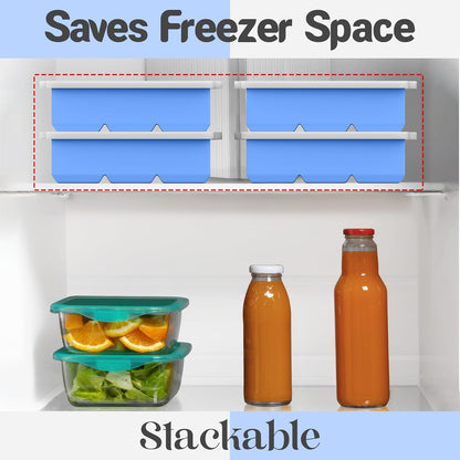 KitchFort Large Silicone Ice Cube Tray (2-Pack), Easy Release 2" Big Ice Cubes - Cocktail, Whiskey Ice Cubes Mold - Ice Trays for Freezer with Lid - Stackable Silicone Ice Tray - Black