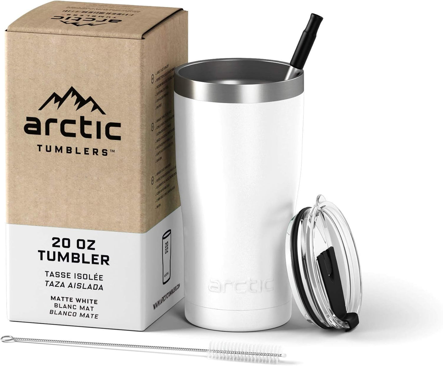 | 30 oz Tuscan Sun Insulated Tumbler with Straw & Cleaner - Retains Temperature up to 24hrs - Non-Spill Splash Proof Lid, Double Wall Vacuum Technology, BPA Free & Built to Last