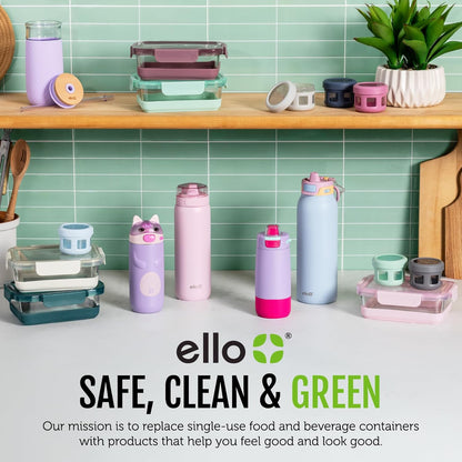 Ello Ogden Ceramic Travel Mug with Splash-Resistant Slider Lid and Protective Silicone Boot, Perfect for Coffee or Tea, BPA Free, Dishwasher Safe, Gray, 16 oz, 758-0438-040