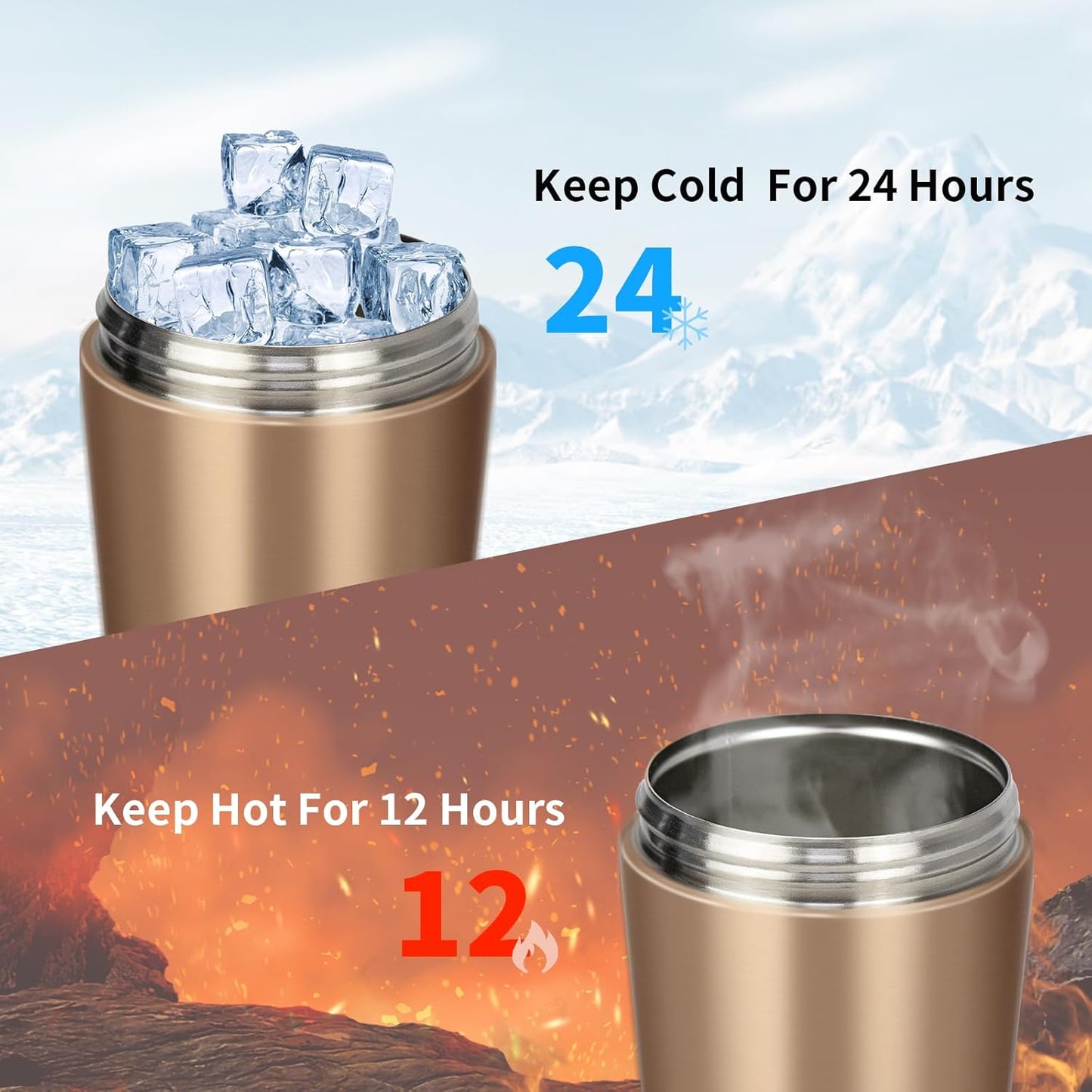 TOOFEEL Protein Shaker Bottle 20 oz - Double Walled Insulated Vacuum Cup for Protein Shakes, Keeps Cold/Hot, Metal Stainless Steel, Preworkout Gym