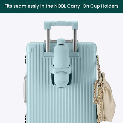 NOBL Stainless Steel Water Bottle,17 oz, 500 ml, Double Wall Vacuum Insulation, Sealed Bottle Keeps Drinks Cold 24 Hrs & Hot 12 Hrs, Leak Proof, Fits Noble Carry-On Cup Holder - Sand