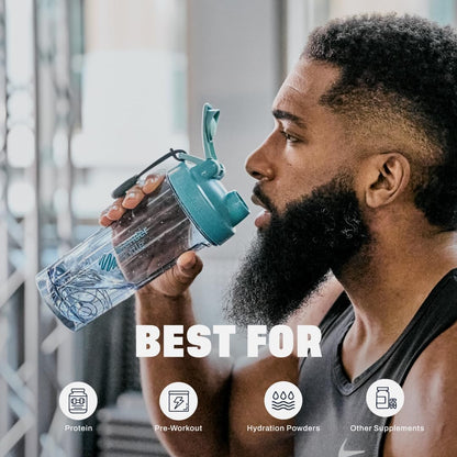 BlenderBottle Shaker Bottle Pro Series Perfect for Protein Shakes and Pre Workout, 24-Ounce, Black