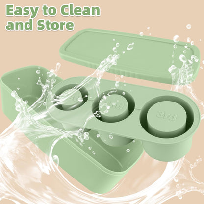 Fu Store Ice Cube Tray for Tumbler Cup 30-40 oz, 3pcs Silicone Ice Cube Molds With Lid and Bin for Chilling Cocktails Whiskey Drinks Juice Coffee Easy Fill and Release Ice Maker (Black, 40 oz)