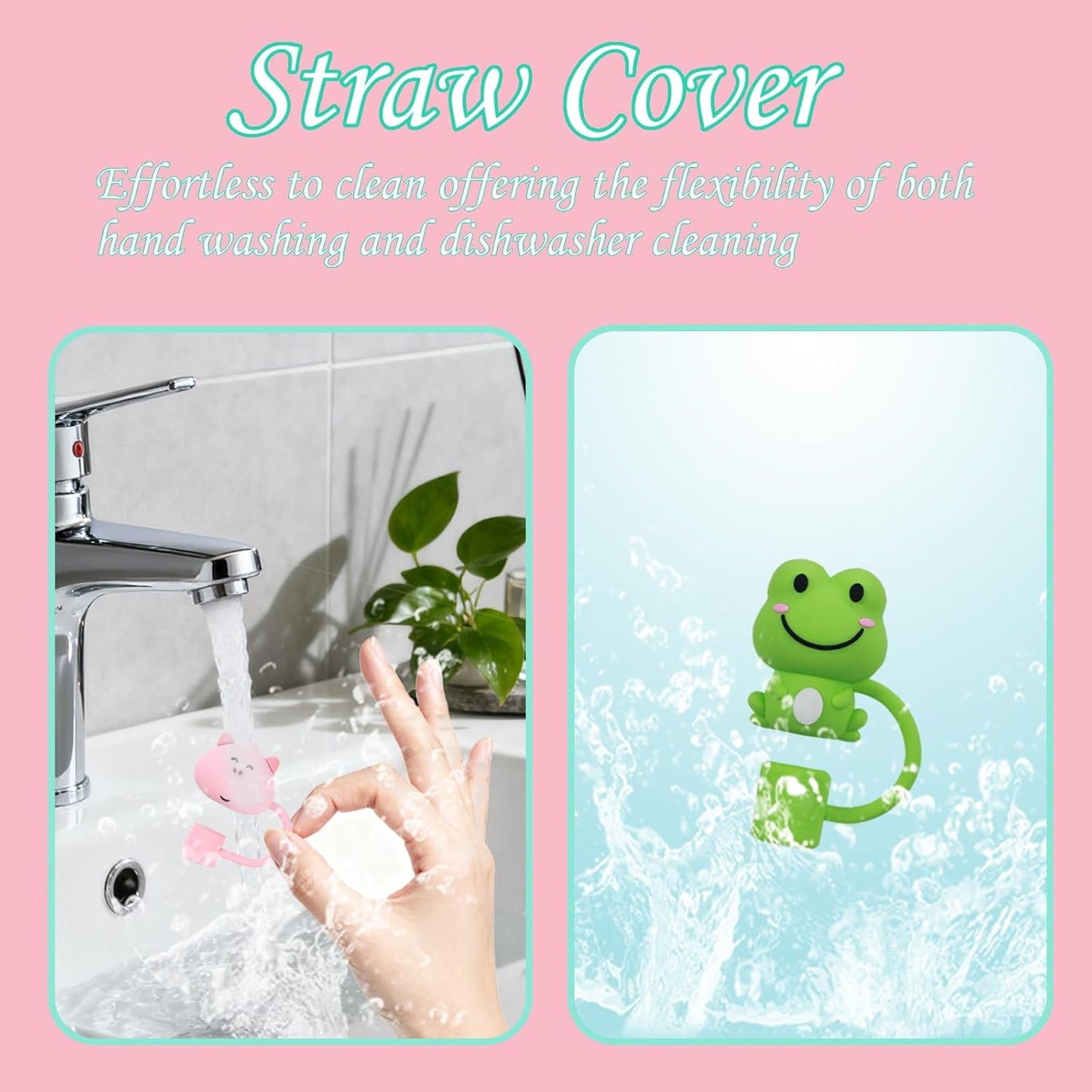 15Pcs Straw Toppers for Stanley Cup, Silicone 10mm Straw Cover Cap for Stanley 30 40oz Tumblers, Reusable Lid Accessories
