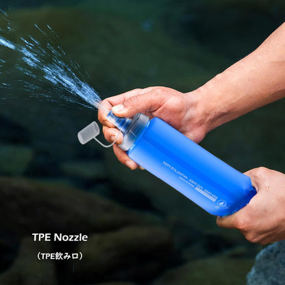 TRIWONDER Handheld Water Bottle for Running, Quick Grip Chill 17 oz Handheld Soft Water Bottle with Hand Strap Hydration Pack, BPA Sport Soft Flask (Blue)