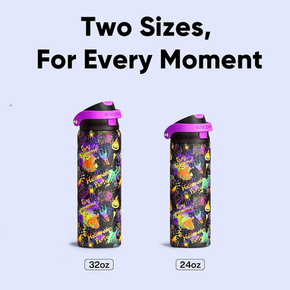 ENCOOL Leakproof Insulated Water Bottle with Straw Dual-Sip Water Bottle Bag-Safe Design for Work, Commute & Gym – Keeps Drinks Cold All Day, 24 oz, Lemonade Pink - Colors A
