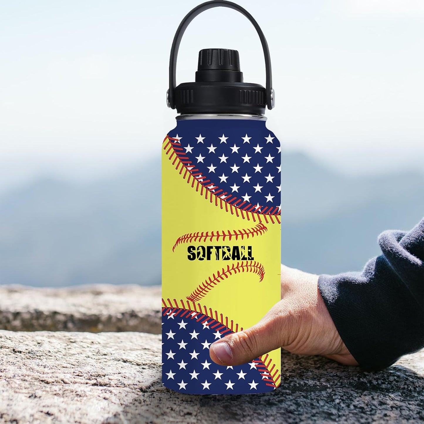 Pickleball Water Bottle 32oz Stainless Steel Insulated Vaccum with Lid, Pickleball Gifts for Pickleball Players, Pickleball Lovers, Women Girls Ladies
