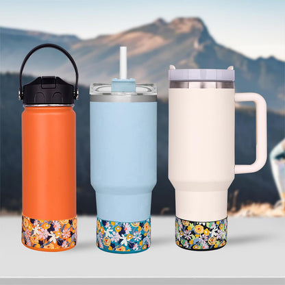 HEYSKAY 2pcs Protective Flask Silicone Boot Base for Stanley Quencher Adventure 40oz & Stanley IceFlow 20oz 30oz Tumbler, and Compatible with 12-24oz Hydro Sport Water Bottles,Yeti and More