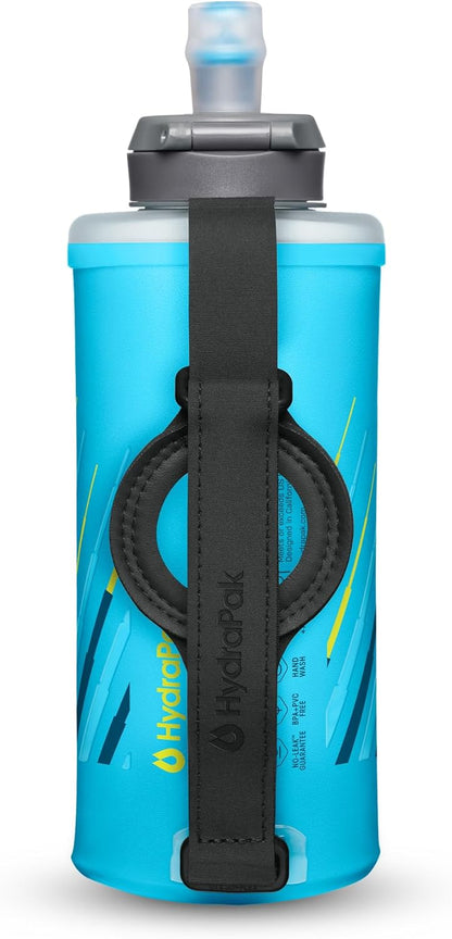 HydraPak SkyFlask Speed - Collapsible Handheld Running Water Bottle (350ml, 500ml, 500ml Insulated) - Adjustable Strap, Lightweight, Spill-Proof Cap | Collapsible