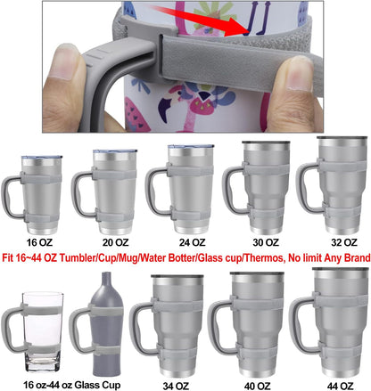 20 Oz 30 Oz 40 Oz Tumbler Handle Adjustable Fit for YETI, RTIC, Ozark Trail, Travel Mug Cup, SIC, Rambler, and All Brands Tumbler Cup