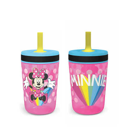 Zak Designs 15oz Bluey Kelso Tumbler Set, Leak-Proof Screw-On Lid with Straw Made of Durable Plastic and Silicone, Perfect Bundle for Kids, 2 Count (Pack of 1) - Colors A