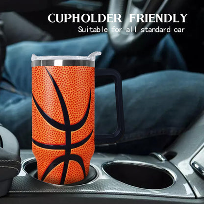 Ceovfoi 40 oz Pickleball Coffee Mug Vacuum Insulated Travel Tumbler with Handle, Lid & Straw - Perfect Pickleball Gifts for Players, Coaches, Lovers | Pickleball Accessories