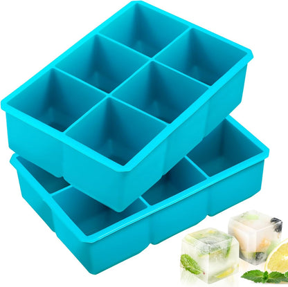 Webake Water Bottle Ice Cube Tray with Silicone Lids, 2 Pcs Long Ice Stick Molds - Stackable & Space-Saving, Perfect for Highball Drinks, Cocktail Parties & Sports Bottles