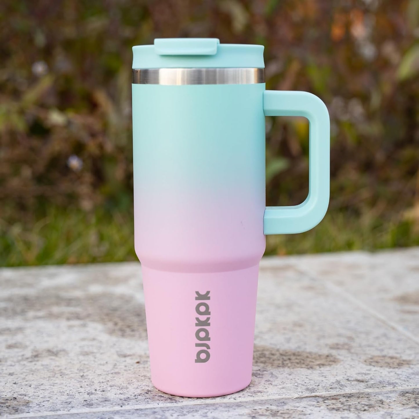BJPKPK 30oz Stainless Steel Insulated Tumbler With Handle And Lid Straw Travel Coffee Mug Thermal Cup,Black