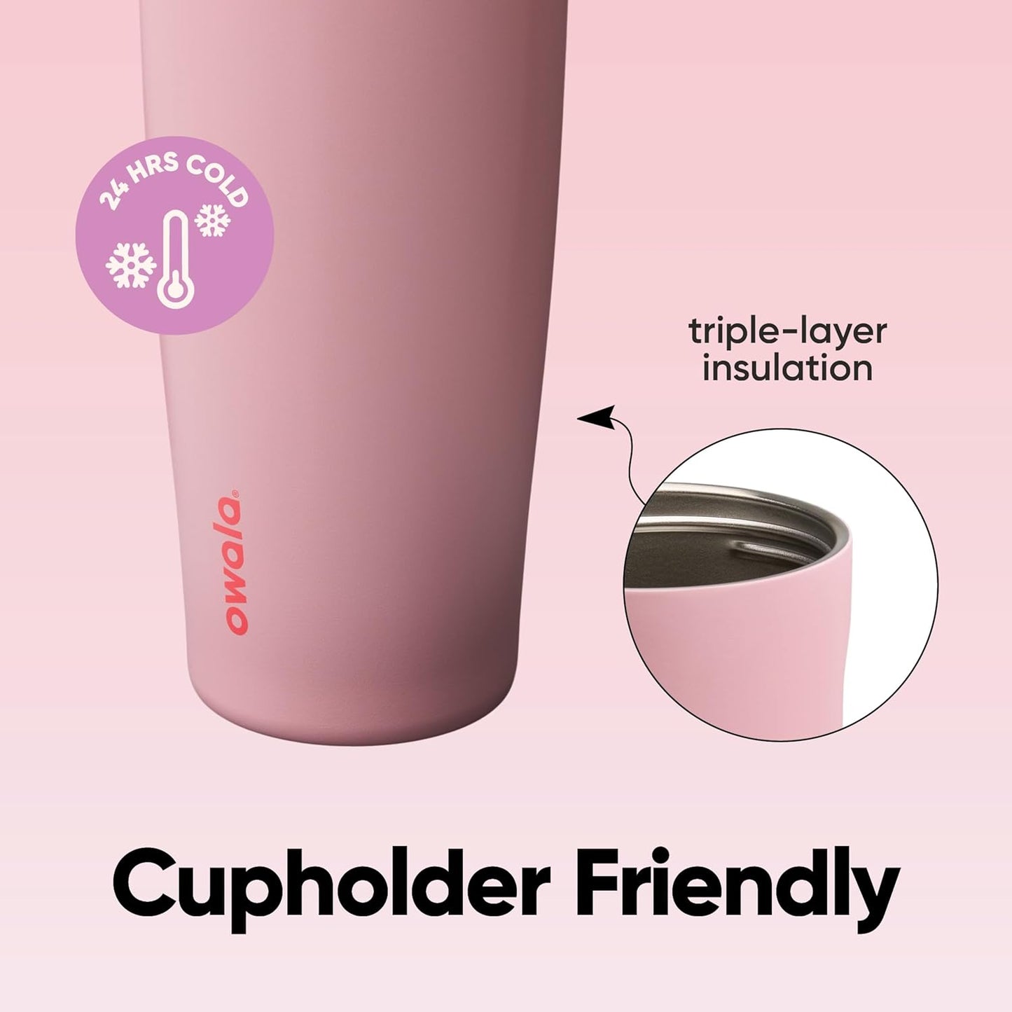 Owala FreeSip Sway Insulated Stainless Steel Water Bottle with Two-Way Spout, Built-In Straw and Bucket Handle, Made for Travel, School, and Sports, 30oz, BPA Free, Leak Proof, Daybreak