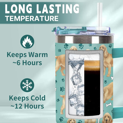 Beagle Gifts for Women Men, 40oz Stainless Steel Insulated Tumbler Travel Cup Mug, Funny and Unique Beagle Gifts for Dog Lover - Colors A