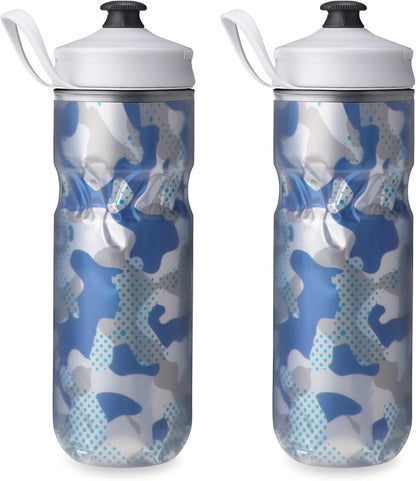 HydraPak | Polar Bottle - Polar Sport Insulated Water Bottle - BPA-Free, Sport & Bike Squeeze Bottle with Handle (Pulse Blue, 700ml / 24oz)