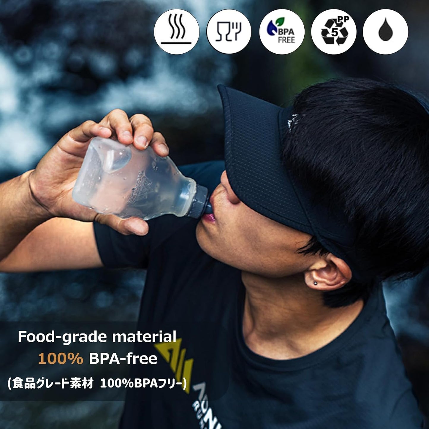 Azarxis Running Water Bottles Flask BPA Free Leakproof Hydration Vest Packs Waist Belt Replacement for Triathlon Marathon Hiking Cycling Climbing Runner