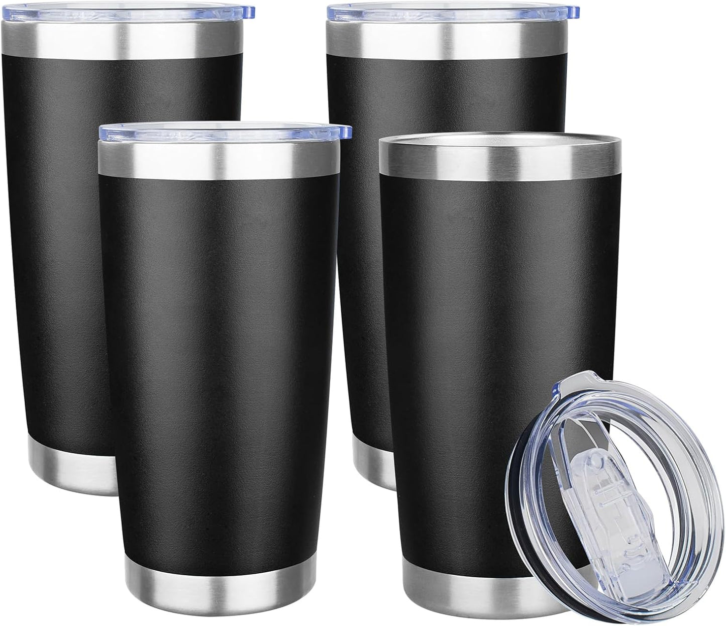 20oz Tumbler with Lid Stainless Steel Insulated Tumblers Travel Coffee Tumbler Bulk Double Wall Vacuum Insulated Water Cup Gifts for Christmas Women Men Her Him Home Office(Navy Blue, 1pack)