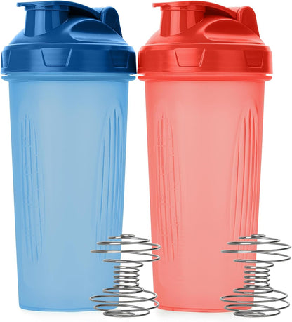 Mr. Pen- Protein Shaker Bottles, 2 Pack, 28 oz, Shaker Bottles with Leak-Proof Flip-Top Lid, Wire Whisk Ball for Smooth Mixing, Ideal for Protein Shakes, Smoothies, and Supplements