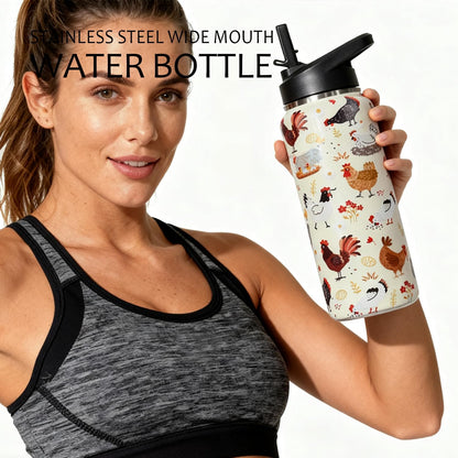 32 oz Pickleball Insulated Water Bottle with Straw - Pickleball Gym Hiking Sports Coffee Mug | Perfect Pickleball Gifts for Women, Pickleball Decor Accessories