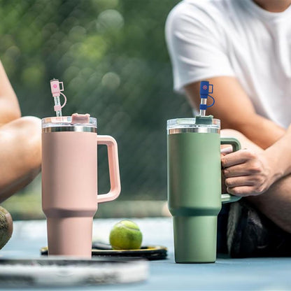 LDKEDKF 11Pcs Straw Cover for Stanley Cup, Silicone Straw Topper for Stanley Cup 30&40oz with Tumblers, 10mm 0.4in Lid Accessories (Reusable)