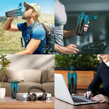TOOFEEL Shaker Bottles for Protein Mixes 28 oz Stainless Steel Protein Shaker with 2 Mixing Ball, Not Stays Cold/Hot, Visible Window Metal Shaker Cups, Leakproof, BPA Free Bottle Shaker