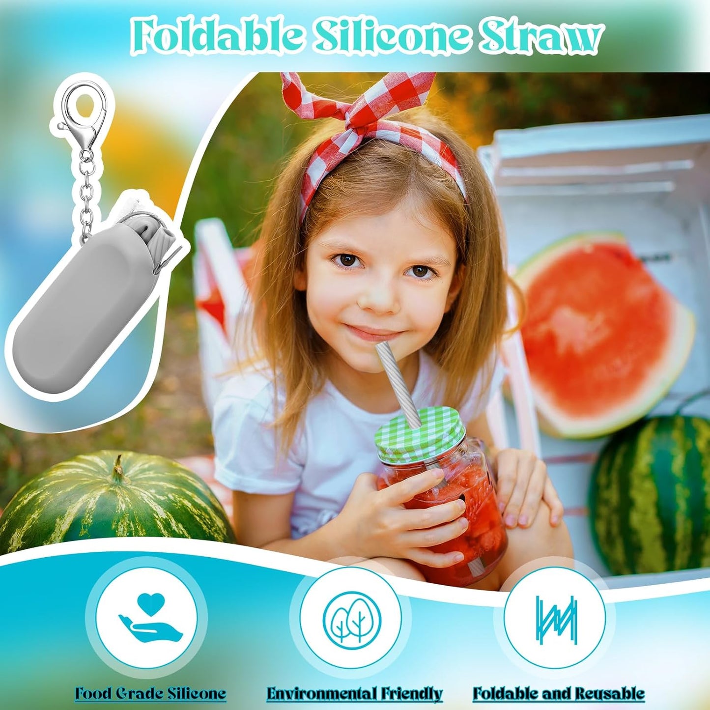 Meanplan 4 Sets Cruise Ship Essentials,4 Set Silicone Straws with Case Reusable Silicone Portable Drinking Straw Set for Party Travel Cold or Hot with 4 Carry Case, 4 Cleaning Brushes (Classic Color)