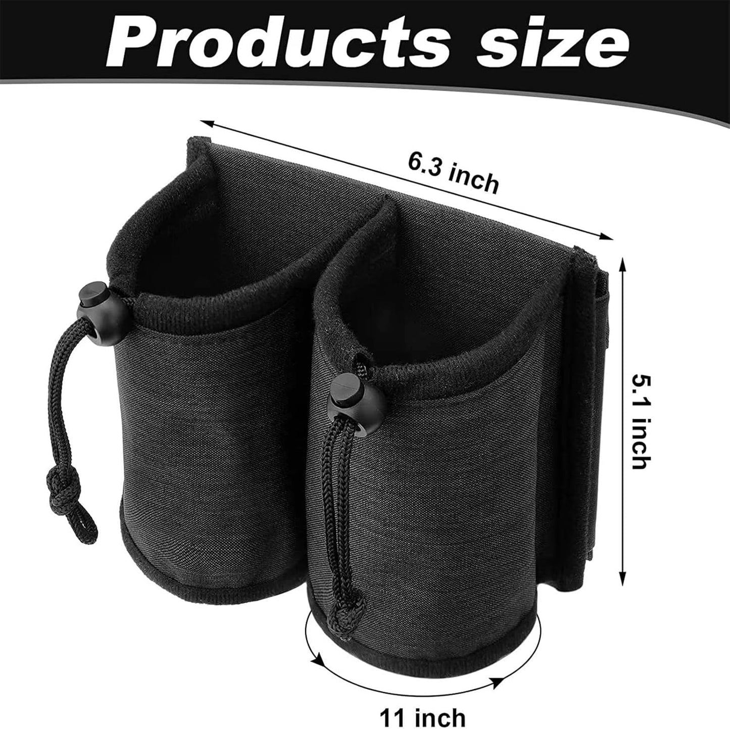 Luggage Cup Holder for Suitcases,Travel Must Haves,Free Hand Drinks Carrier Coffee Mugs Holder,Universal Luggage Accessories for Flight Attendants,Business Travelers Travel Essential - Black