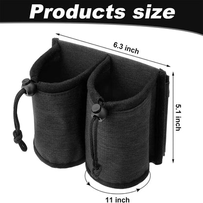 Luggage Cup Holder for Suitcases,Travel Must Haves,Free Hand Drinks Carrier Coffee Mugs Holder,Universal Luggage Accessories for Flight Attendants,Business Travelers Travel Essential - Black