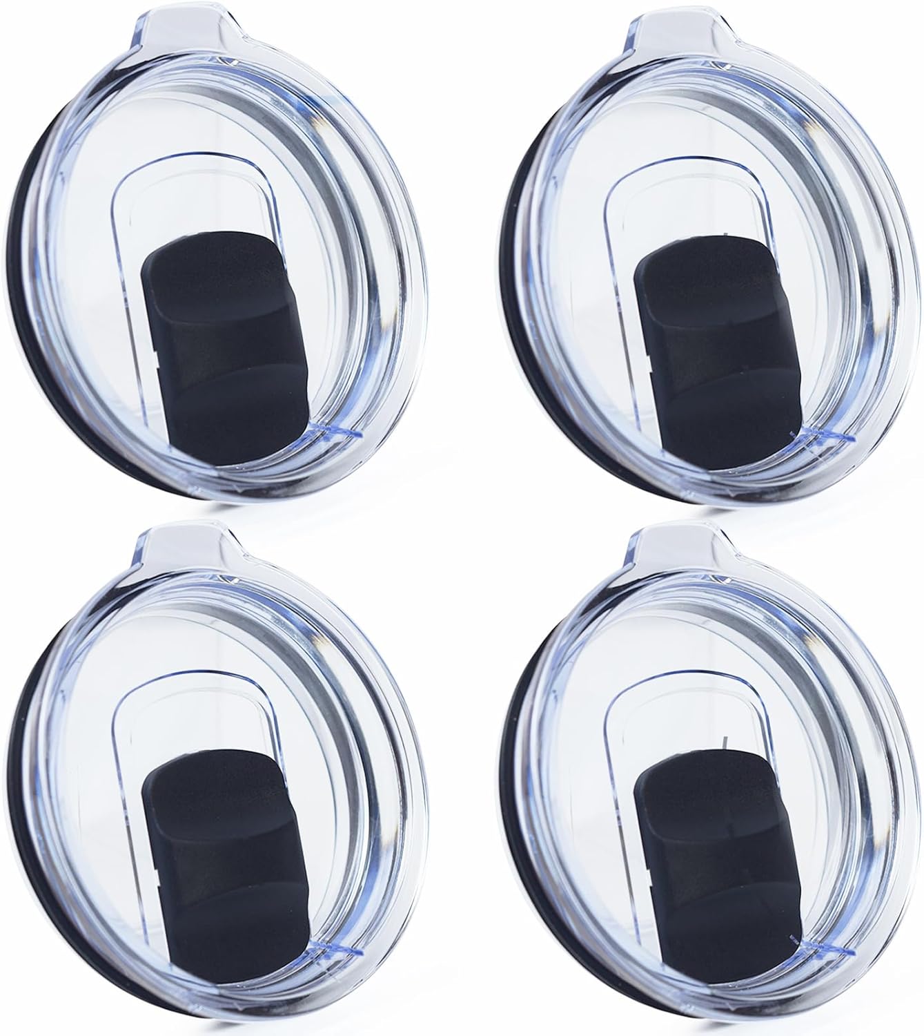 4 Pack 20 oz Tumbler Lid, Magnetic Slider Replacement Lids for YETI 20 oz Tumbler, 10/24 oz Mug and 10 oz Lowball, Spill Proof Cup Lids Covers Compatible for Ozark Trail, Old Style Rtic, BPA Free