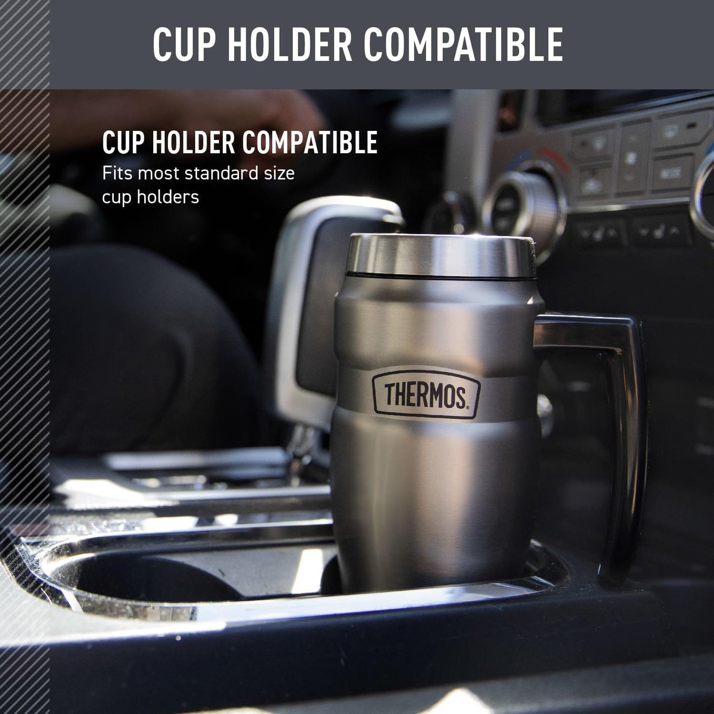 THERMOS Stainless King Vacuum-Insulated Stainless Steel Tumbler - 16oz, Midnight Blue - Insulated Coffee Tumbler for Hot & Cold Drinks - Leak-Proof & Sweat-Proof for Commuting & Traveling