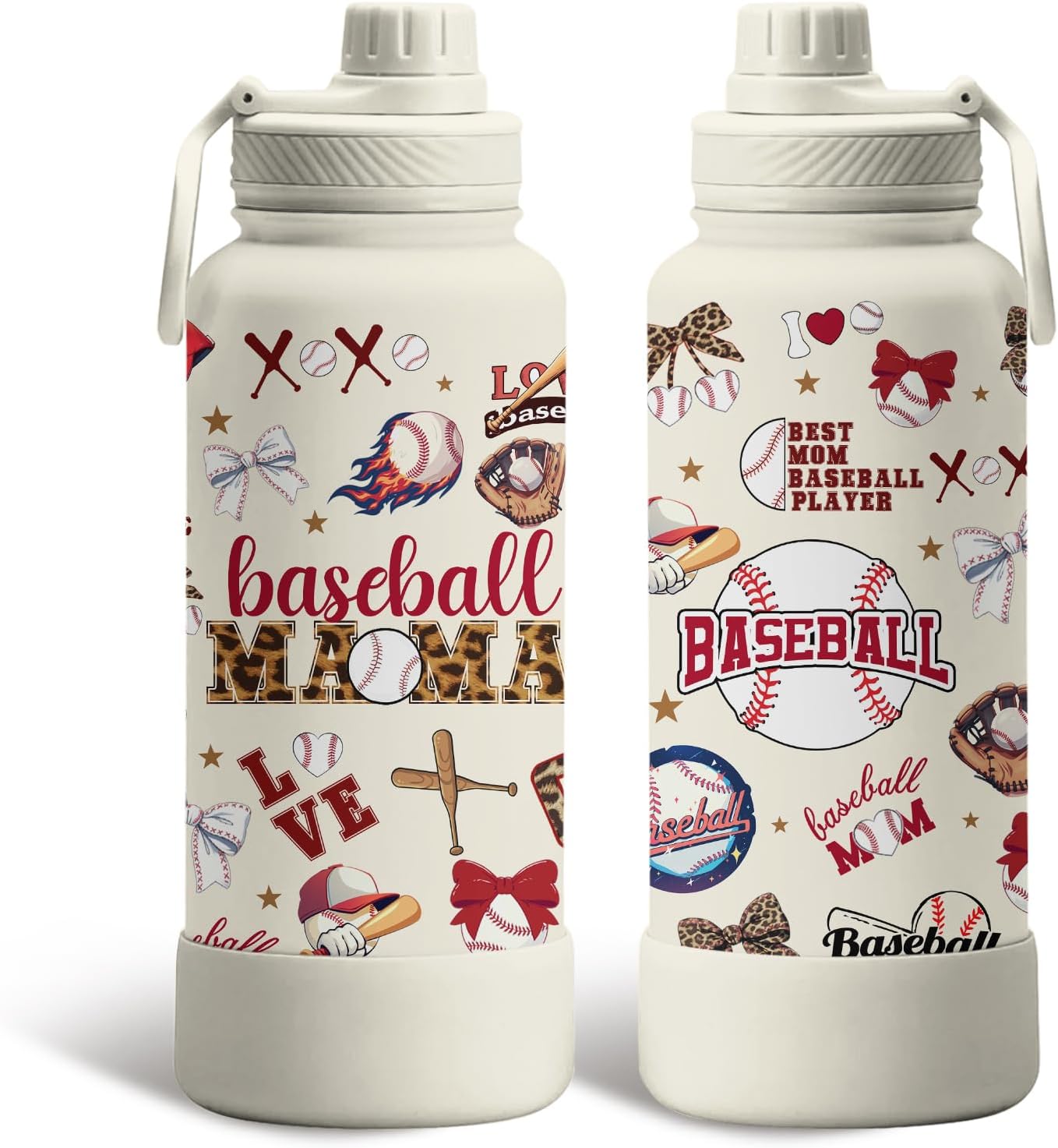 Pickleball 34oz Water Bottle with Spout Lid, Insulated Stainless Steel Travel Cup, Double Wall Vacuum Tumbler for Women Girls Ladies, Birthday Christmas Gift for Pickleball Lovers (1 pc)