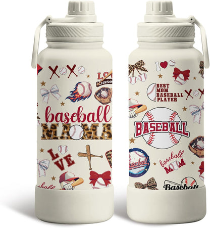 Pickleball 34oz Water Bottle with Spout Lid, Insulated Stainless Steel Travel Cup, Double Wall Vacuum Tumbler for Women Girls Ladies, Birthday Christmas Gift for Pickleball Lovers (1 pc)