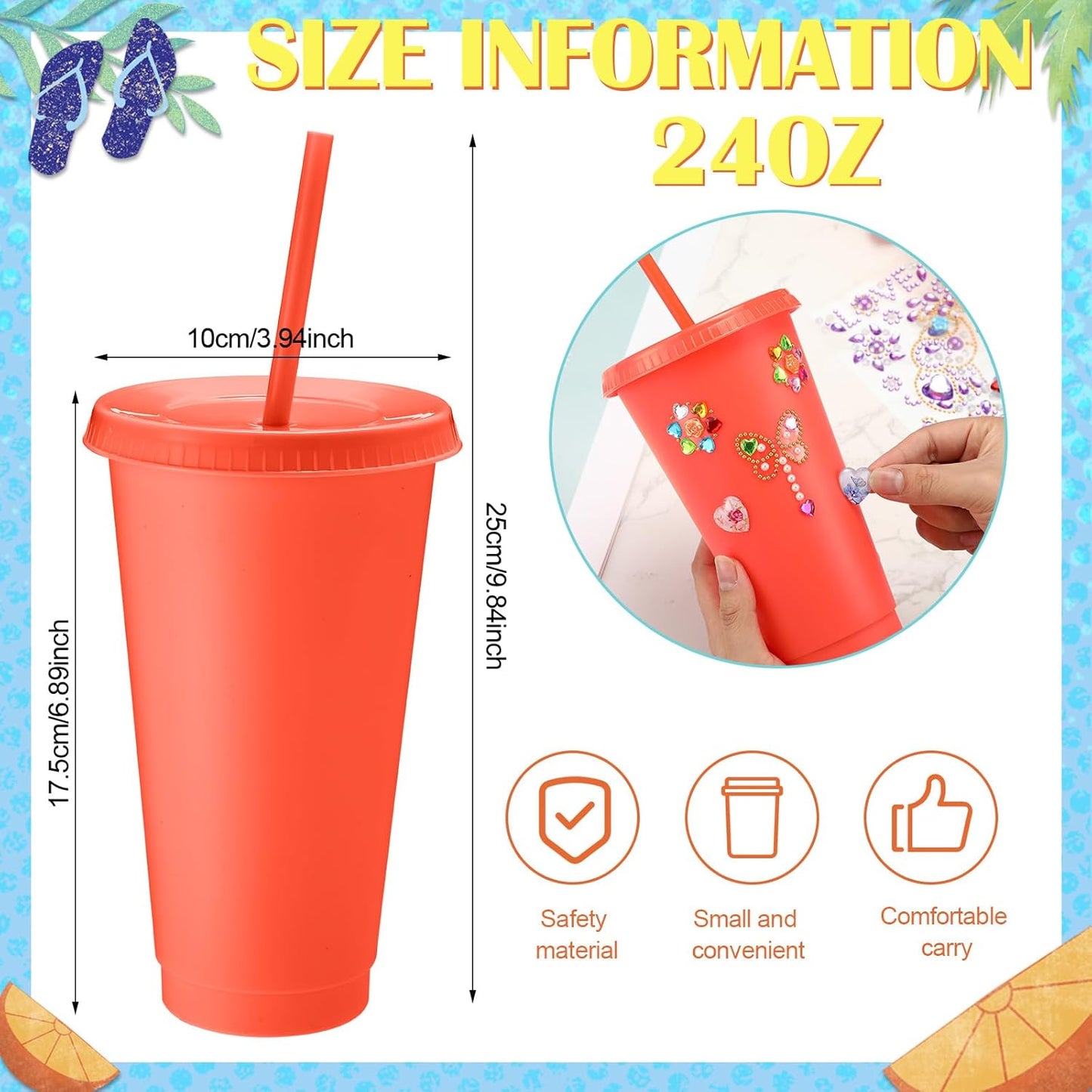 Honeydak 15 Pack Tumbler with Straw and Lid Bulk Cups for Gifts Water Bottle Iced Coffee Travel Mug Cup Reusable Plastic Tumblers for Party Birthdays 24-27 oz (Solid Color)