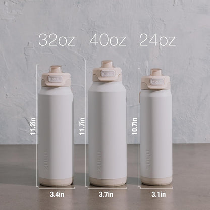 ZULU Powerfill Pro 32oz Stainless Steel Water Bottle with Quick Fill Lid, Triple Walled Vacuum Insulated Metal, Leak Proof Locking Lid, Sip and Chug, Reusable BPA Free, High Tide