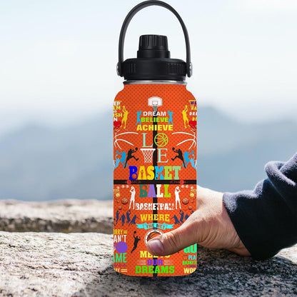 Pickleball Water Bottle 32oz Stainless Steel Insulated Vaccum with Lid, Pickleball Gifts for Pickleball Players, Pickleball Lovers, Women Girls Ladies