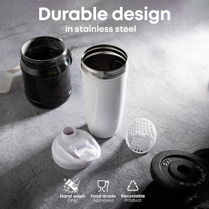 Smartshake Looney Tunes Reforce Stainless Steel Protein Shaker Bottle - Non Insulated Unisex Gym Bottle | Metal Shaker Bottles - 900 ml | 30 oz - Leakproof Screw-on Lid - BPA Free (Bugs Bunny)