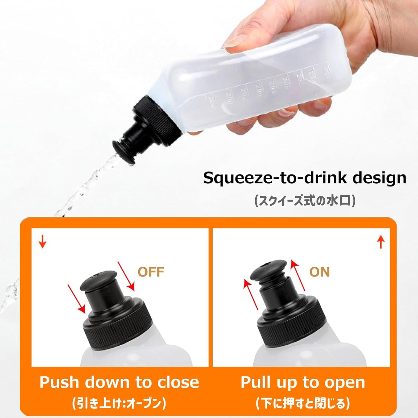 Azarxis Running Water Bottles Flask BPA Free Leakproof Hydration Vest Packs Waist Belt Replacement for Triathlon Marathon Hiking Cycling Climbing Runner