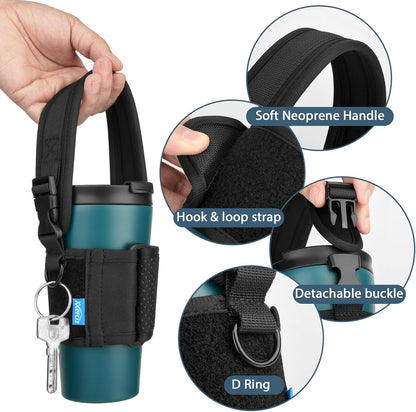 Xxerciz Tumbler Carrier Holder Water Bottle Holder with Adjustable Shoulder Strap Portable Water Bottle Sling for Walking